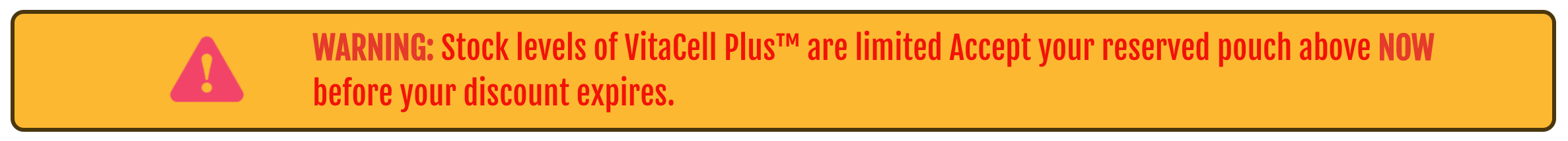 VitaCell Plus - WARNING